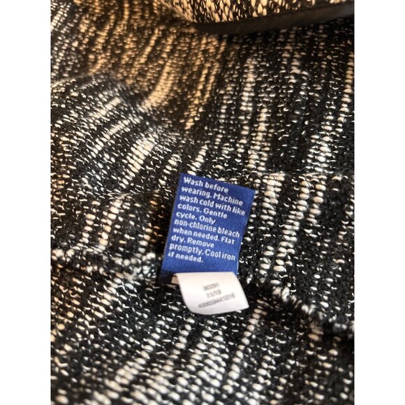 Apt 9 Open Front Women's Sweater Cardigan Size Plus XXL Pockets Black White - Picture 8 of 9